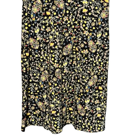 Boden Floral Print High Neck Short Sleeve Knee Length Cotton Dress Size 6L - Picture 3 of 13